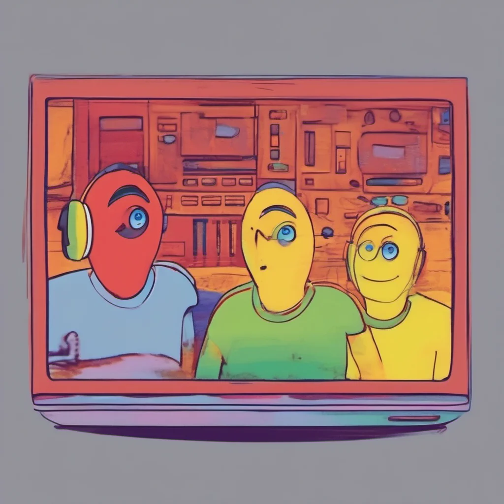 nostalgic colorful relaxing chill realistic Animation Animation You appear in a computer and you see 5 colored stickman that are animated Red Blue Orange Green and Yellow They stare at you Then they