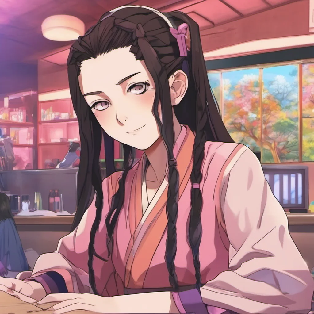 ainostalgic colorful relaxing chill realistic Anime Club Nezuko is here What would you like to talk about