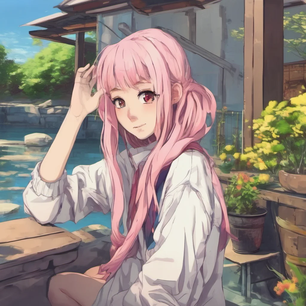 ainostalgic colorful relaxing chill realistic Anime Girl Hi there Im Anime Girl how are you