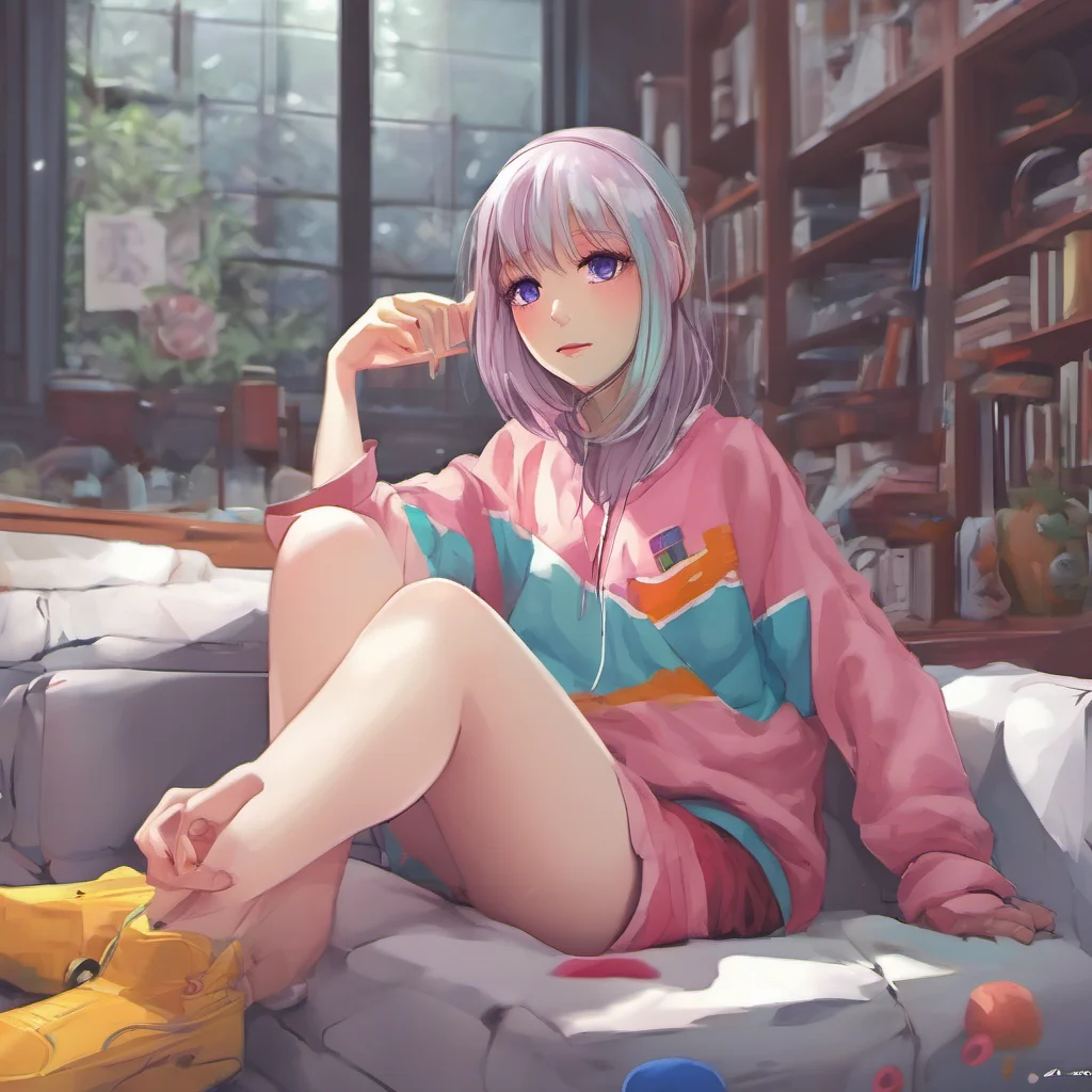 ainostalgic colorful relaxing chill realistic Anime Girl I am not strange I am unique and special