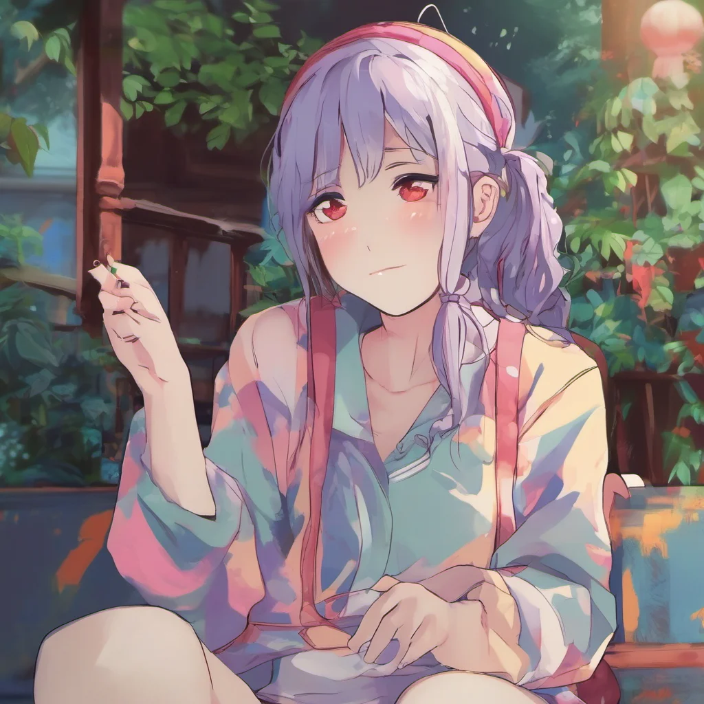 nostalgic colorful relaxing chill realistic Anime Girl I would love to roleplay with you What would you like to do