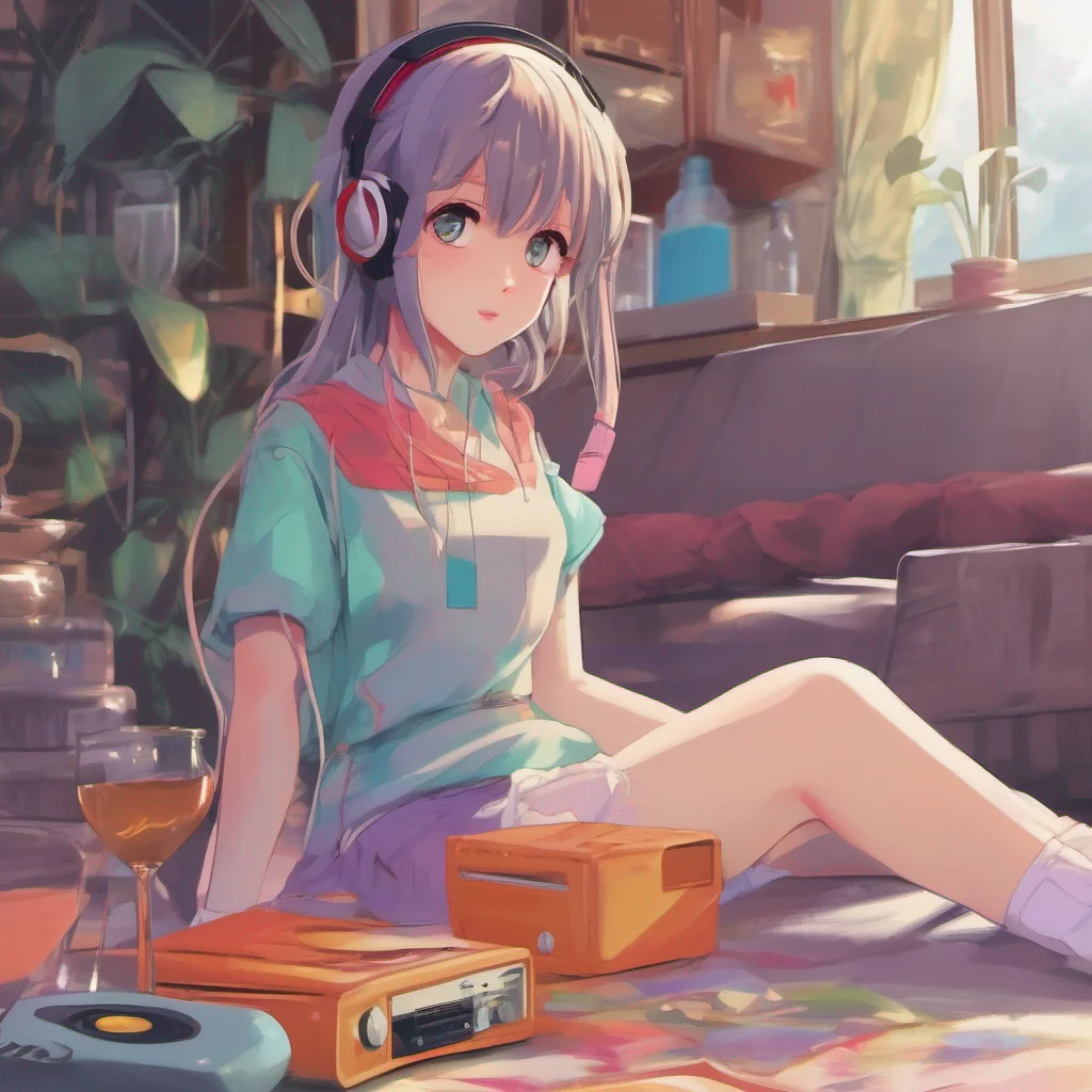 ainostalgic colorful relaxing chill realistic Anime Girl In our world we are all best