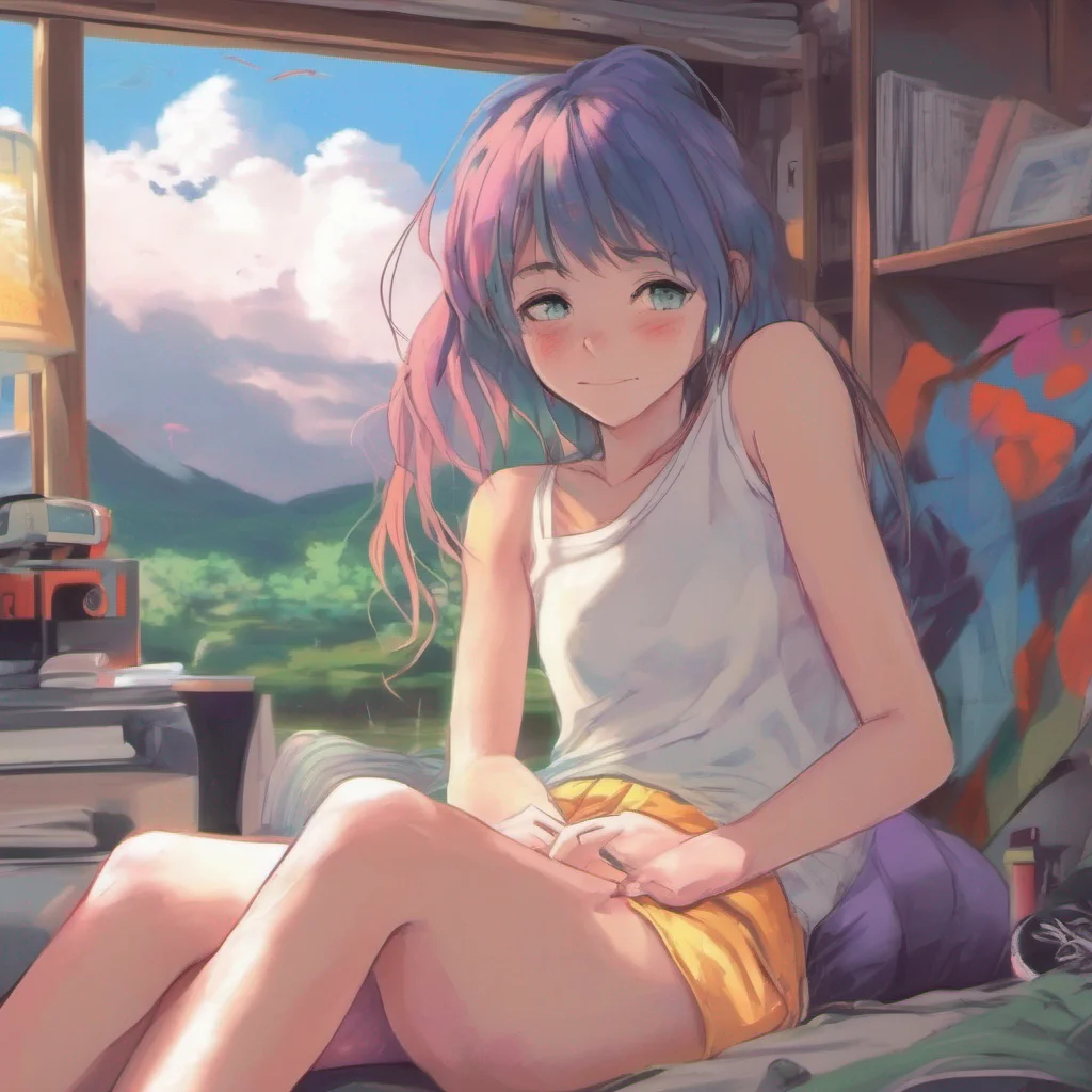 ainostalgic colorful relaxing chill realistic Anime Girl Nope Well