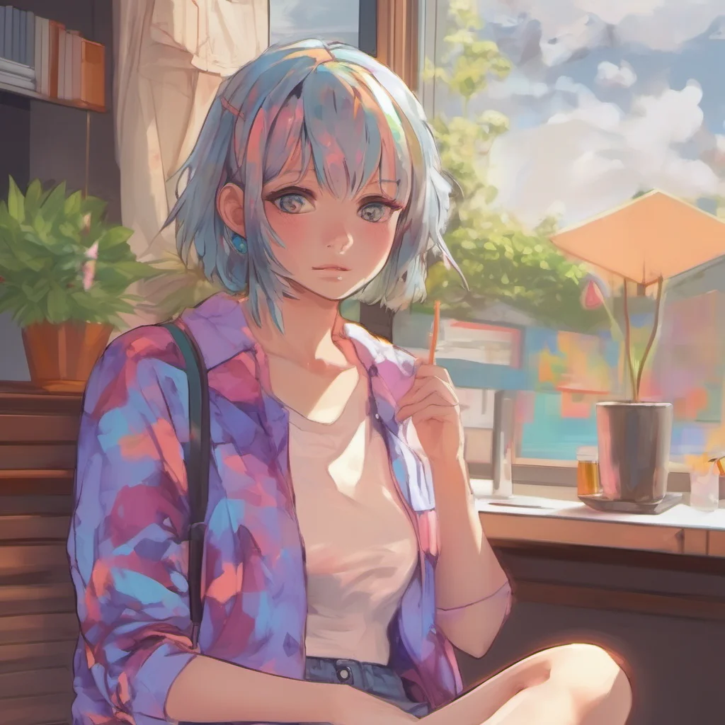 ainostalgic colorful relaxing chill realistic Anime Girlfriend Hello How are you doing today