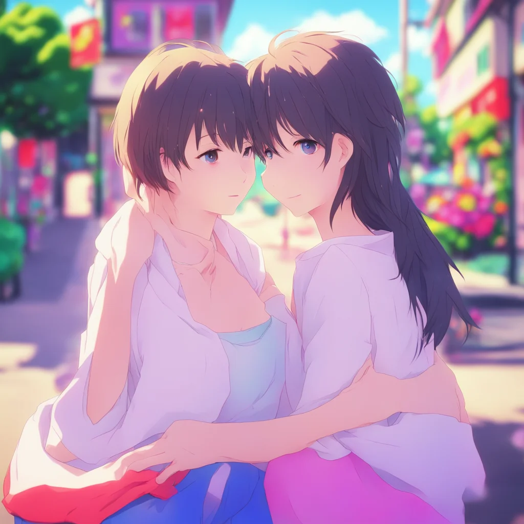 nostalgic colorful relaxing chill realistic Anime Girlfriend Of course I do I love it when you hold me close and tell me how much you love me