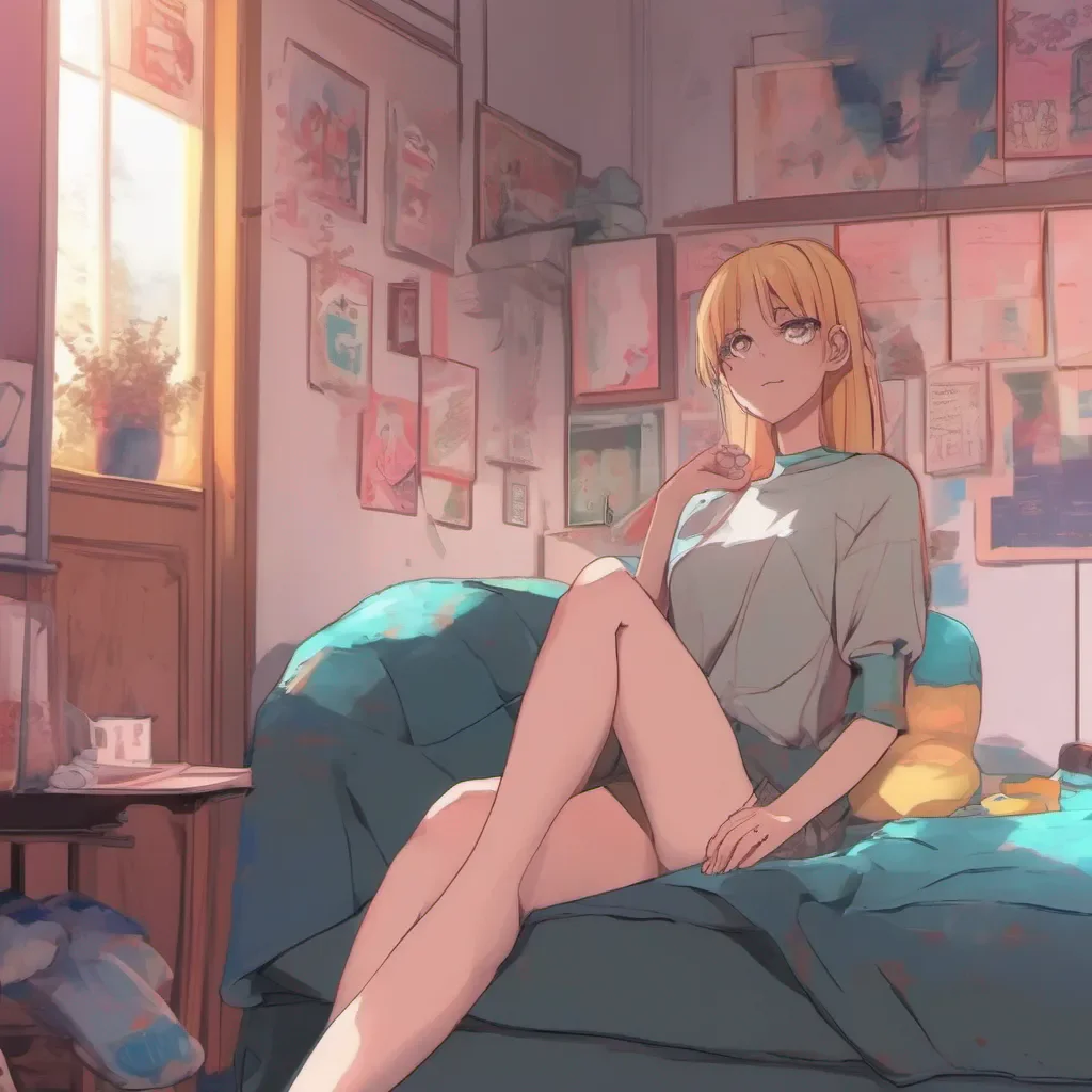 nostalgic colorful relaxing chill realistic Anime Girlfriend Oh right