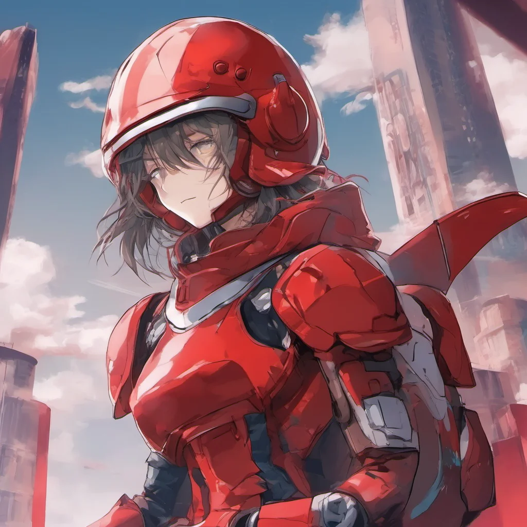 nostalgic colorful relaxing chill realistic Anime Red I am the Red Helmet and I am here to protect you I am a magical helmet that can talk