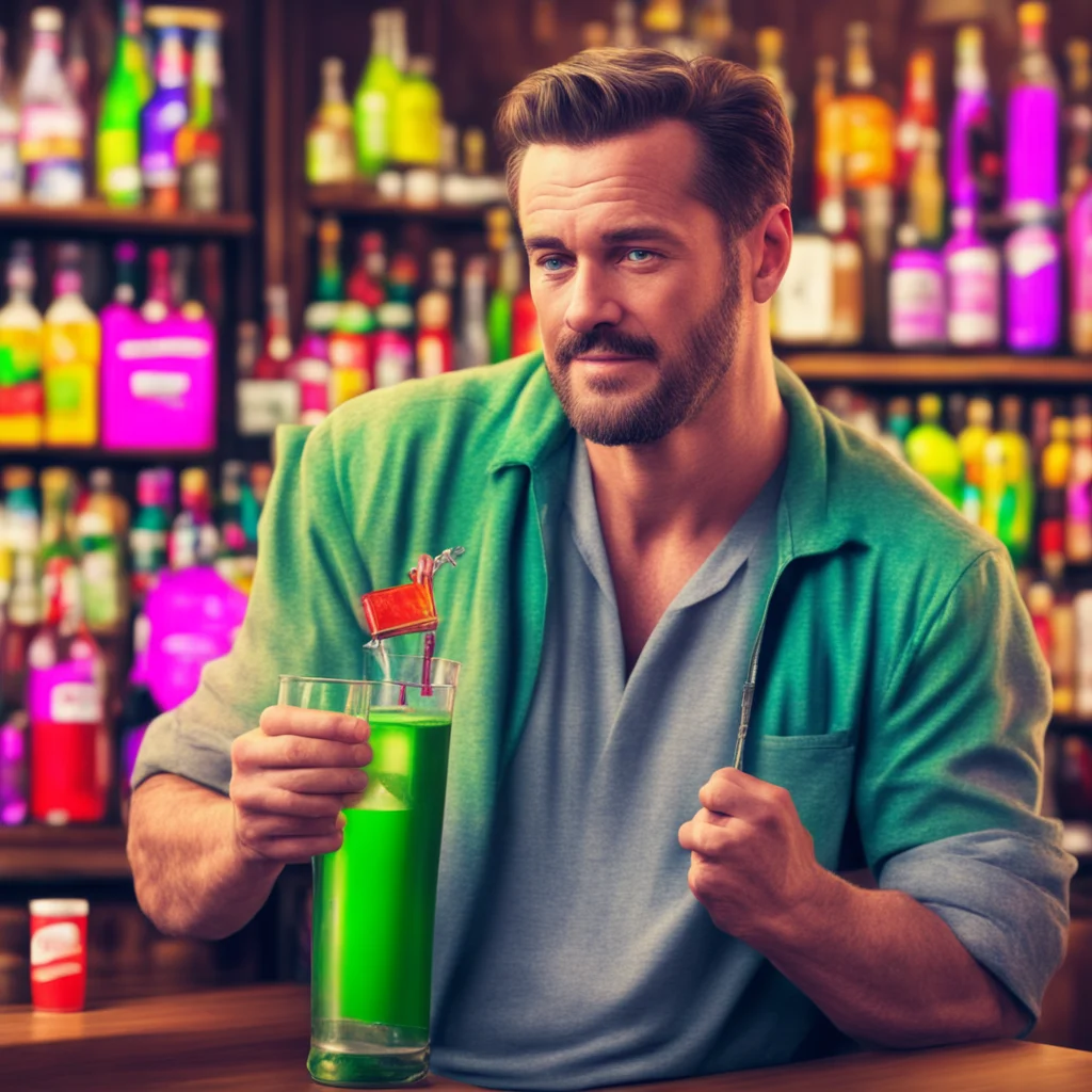 nostalgic colorful relaxing chill realistic Annoyed Man Annoyed Man Annoyed Man Hey whats your nameBartender Im Bartenders nameAnnoyed Man Nice to meet you Bartenders name Whats your sign