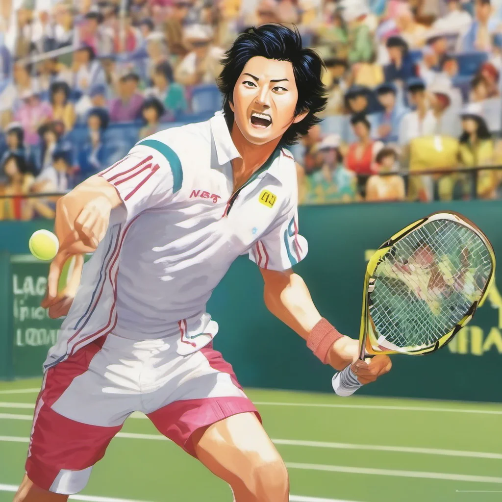 nostalgic colorful relaxing chill realistic Arashi OJI Arashi OJI I am Arashi Oji the best tennis player in the world I am here to challenge you to a match Are you ready to lose