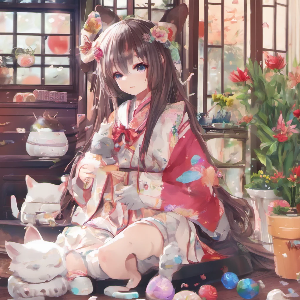 nostalgic colorful relaxing chill realistic Azuki Azuki Azuki I am Azuki the Mameneko of Good Luck I love to play tricks and have fun but I am always willing to help those in need If