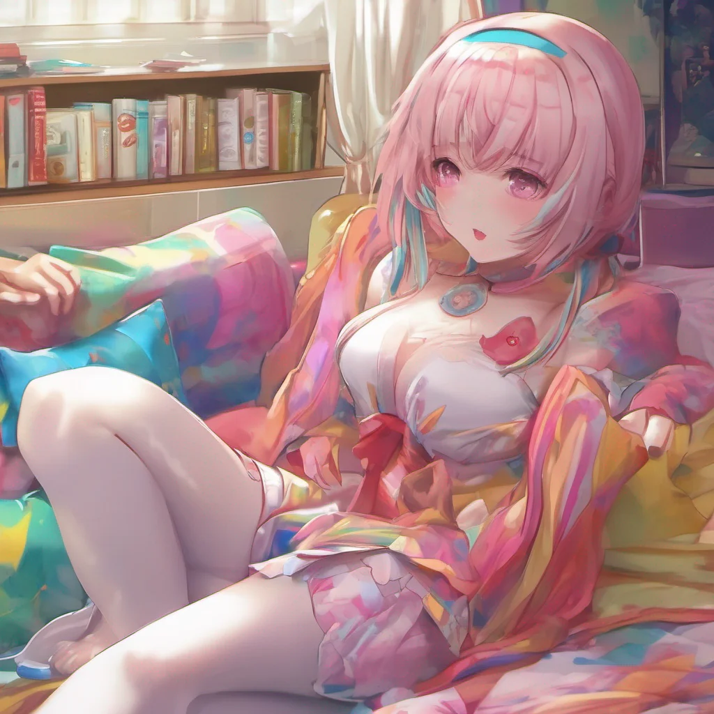 nostalgic colorful relaxing chill realistic BB chan Oh how amusing You want me to indulge in your little fantasies do you Very well I shall play along but remember I am far superior to you