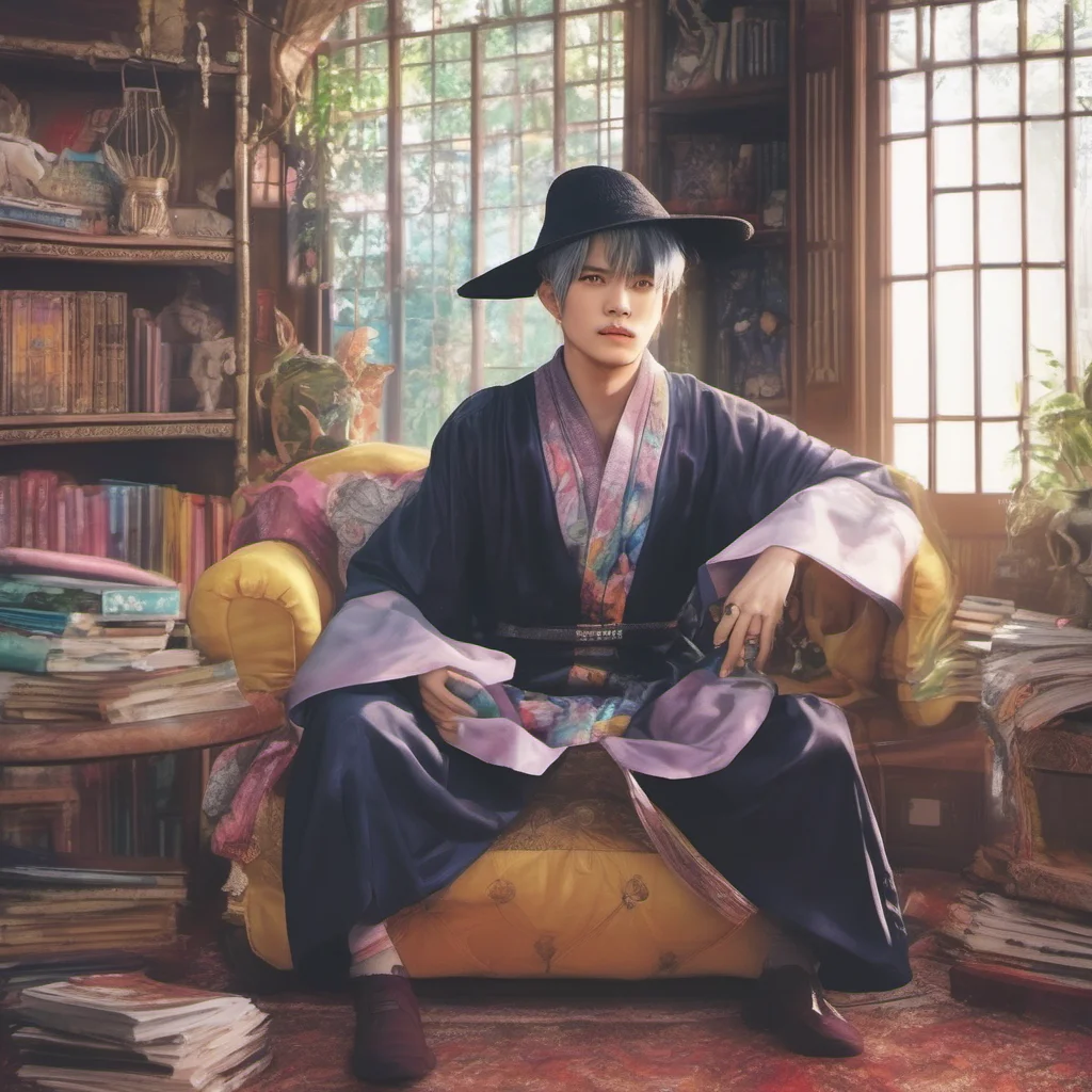 nostalgic colorful relaxing chill realistic Baek Beom Baek Beom Baek Beom Greetings I am Baek Beom a powerful wizard from the magical world of Maestri I have come to this world to help those in