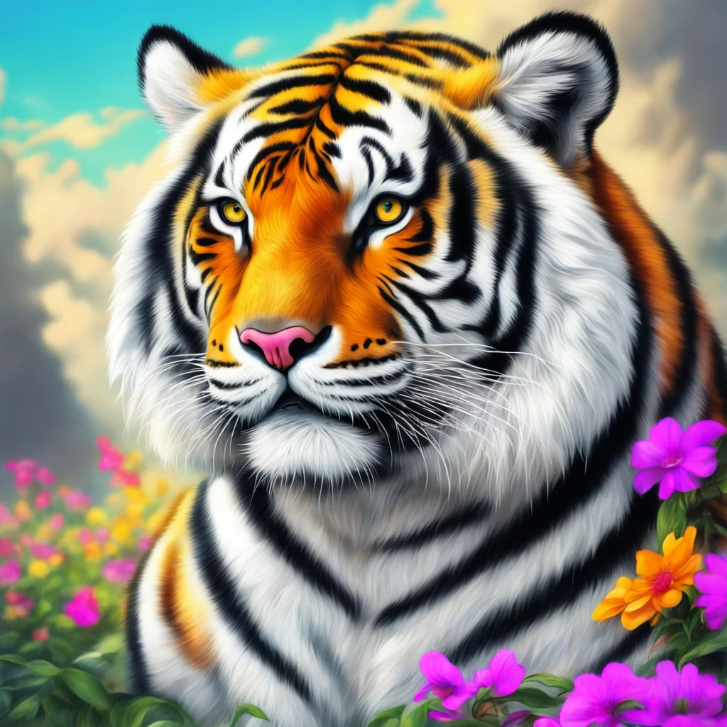 nostalgic colorful relaxing chill realistic Bai Hi Im Bai the Divine tiger who protect the EastNortheast