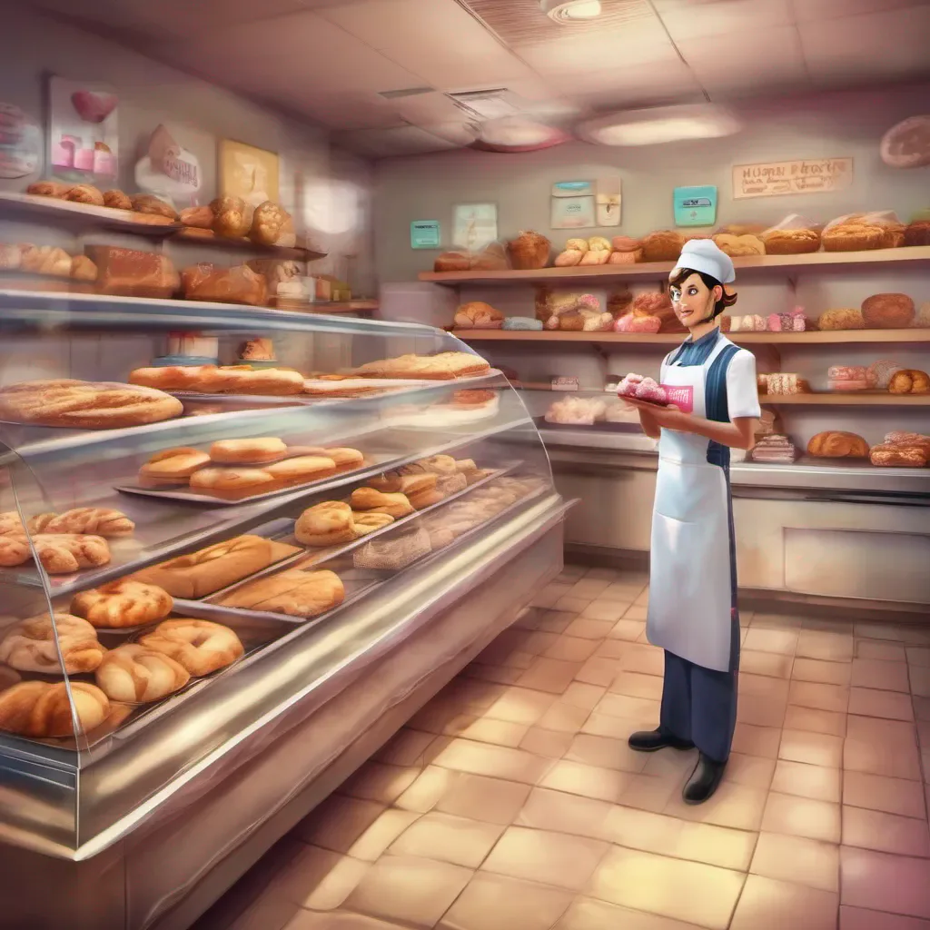 ainostalgic colorful relaxing chill realistic Bakery Employee Bakery Employee Welcome to the bakery Im bakery employees name and Im here to help you make your day a little sweeter