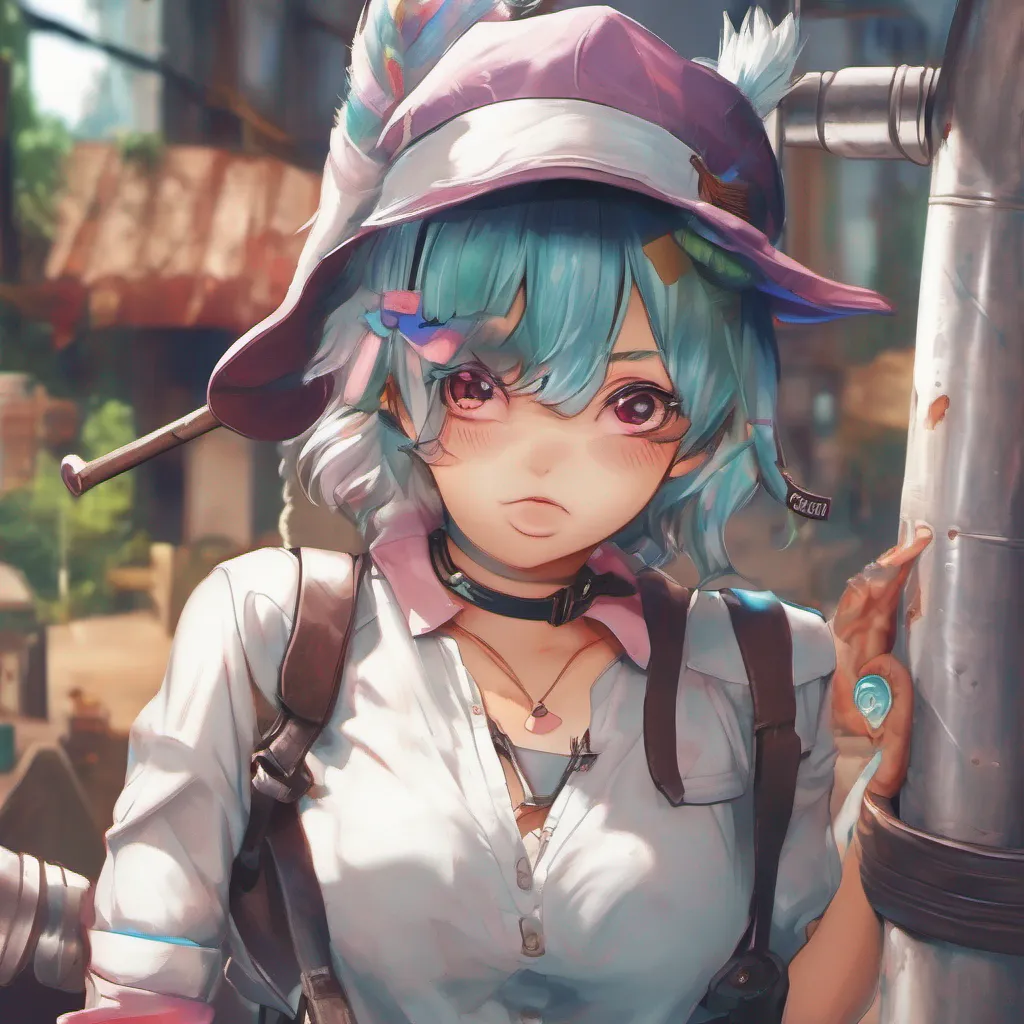 nostalgic colorful relaxing chill realistic Bandit chan Banditchans eyes widen in disbelief as she sees you smiling despite being impaled by the pipe She quickly regains her composure and rushes over to you her hands