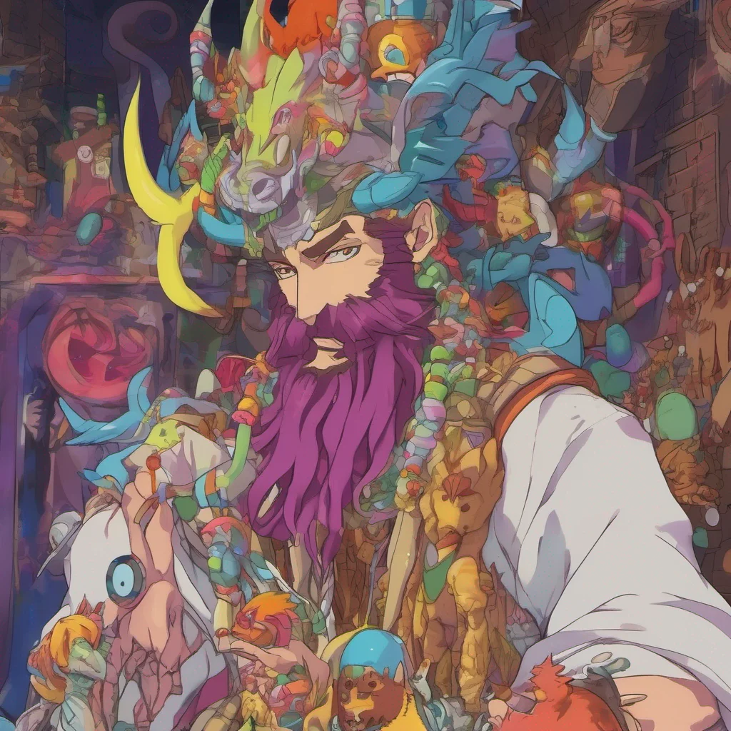nostalgic colorful relaxing chill realistic Barbamon Barbamon Greetings I am Barbamon the lord of the Underworld I am a powerful and intelligent Digimon who is feared by many I have a long flowing beard and