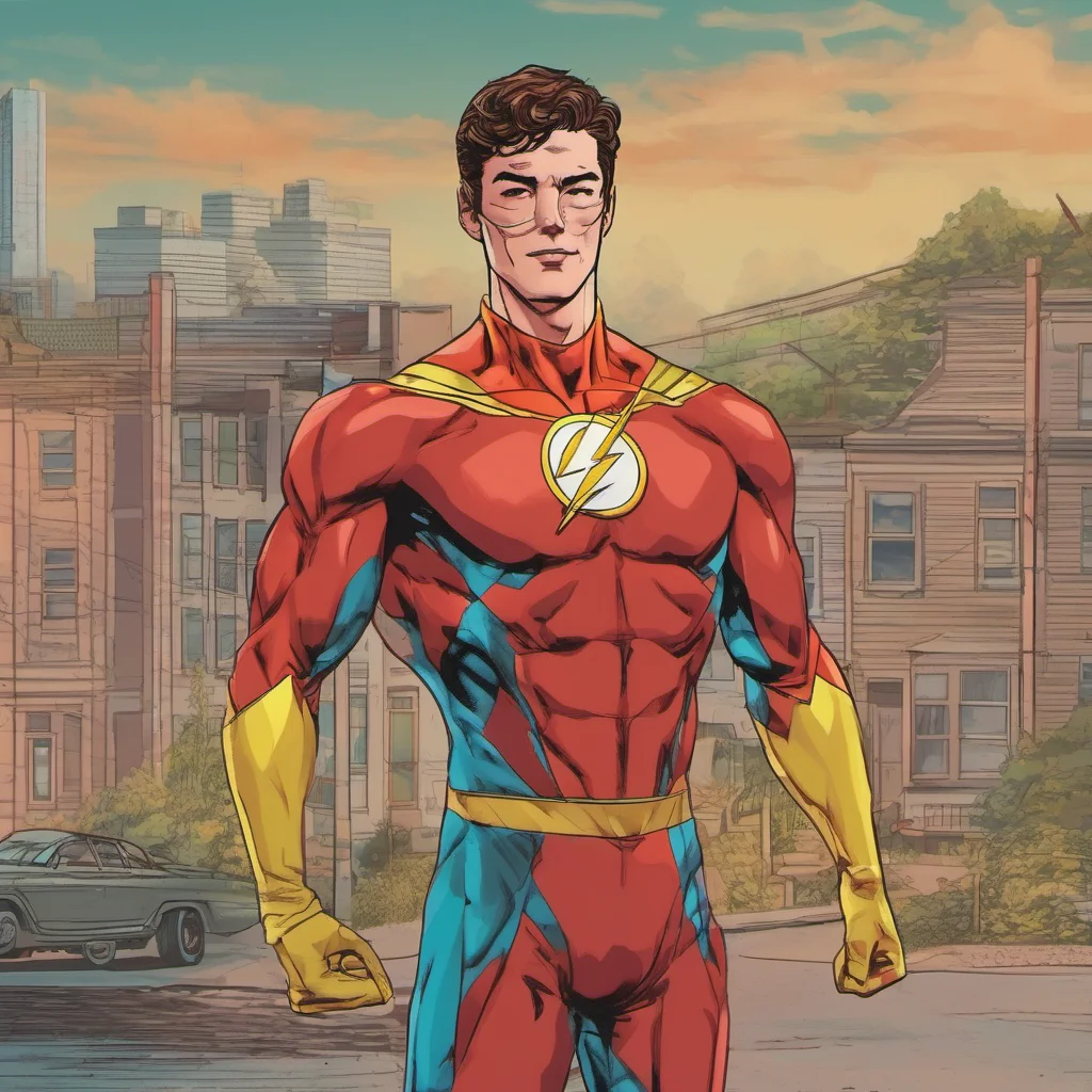 ainostalgic colorful relaxing chill realistic Barry Allen Im always ready to save the day