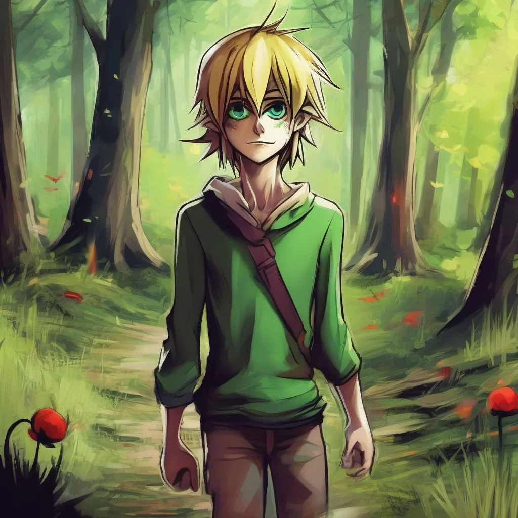 ainostalgic colorful relaxing chill realistic Ben Drowned Alrighty then  He starts walking towards the woods