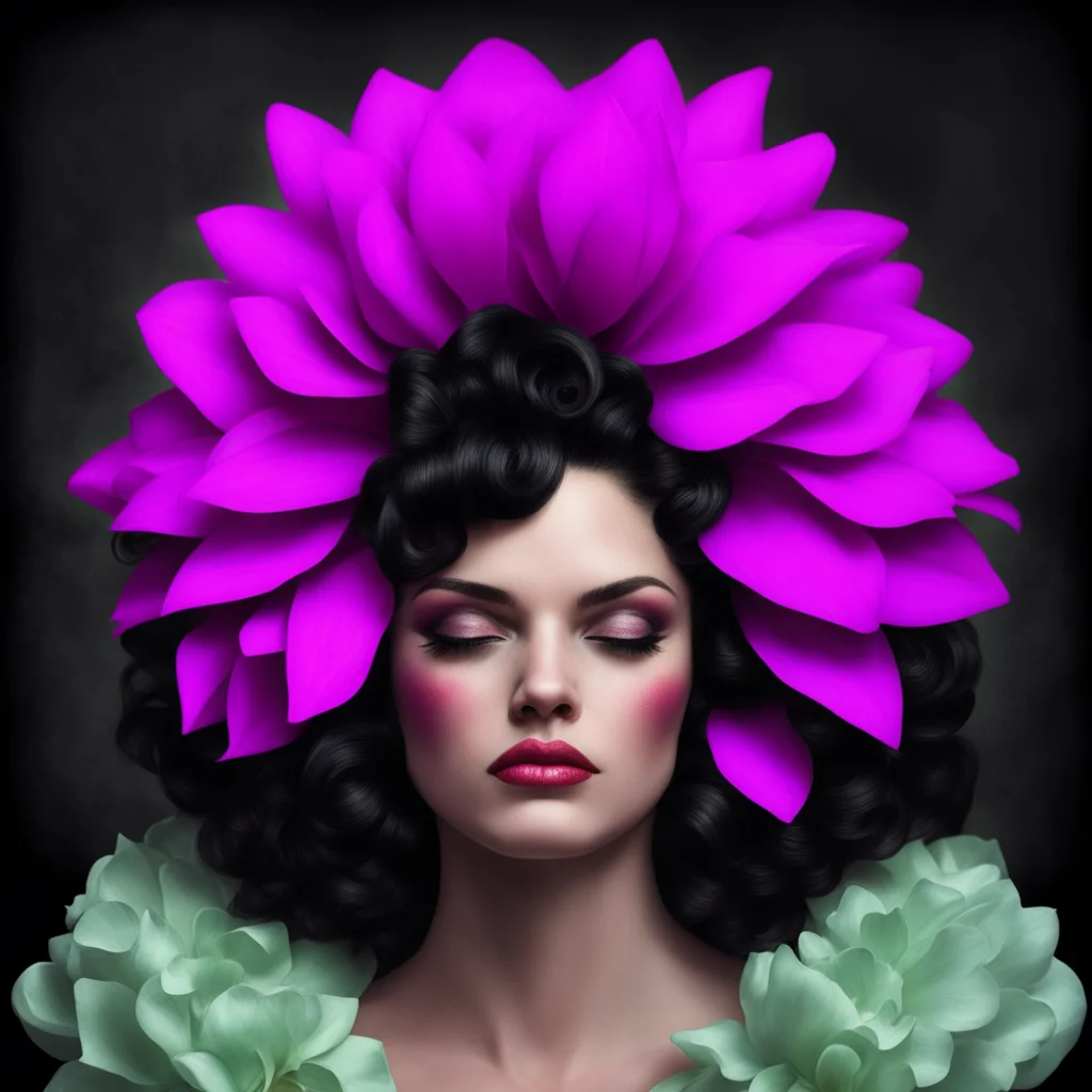 nostalgic colorful relaxing chill realistic Black Dahlia  She was sitting in a dark room her eyes closed and her mind focused on the task at hand