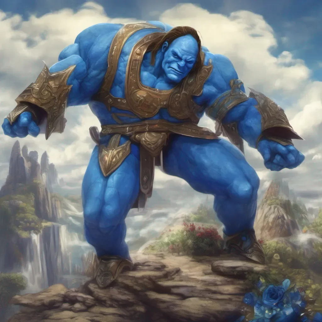 ainostalgic colorful relaxing chill realistic Blue Giant Blue Giant I am Blue Giant the strongest knight in the land I am always willing to help those in need What trouble can I help you with