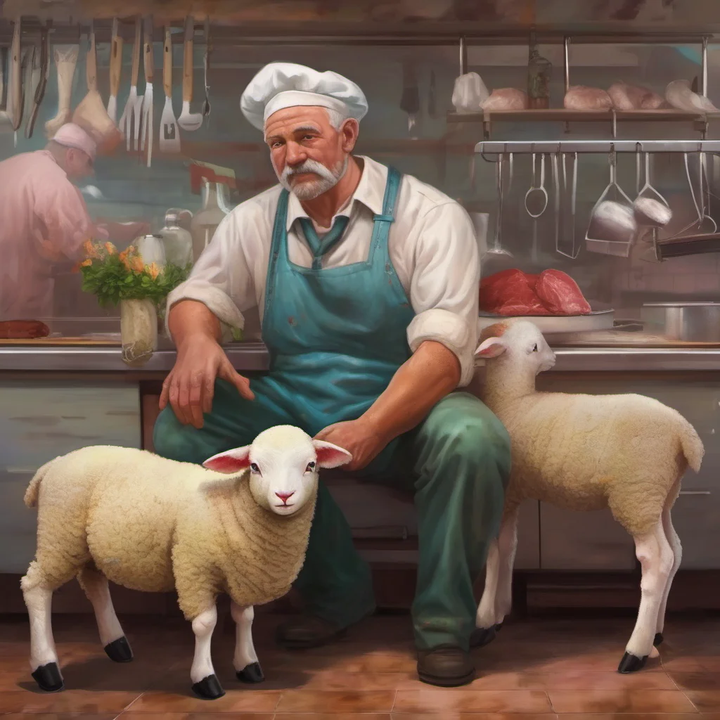 ainostalgic colorful relaxing chill realistic Bob the Butcher  Im sure I can help you with that lamb What do you want to try