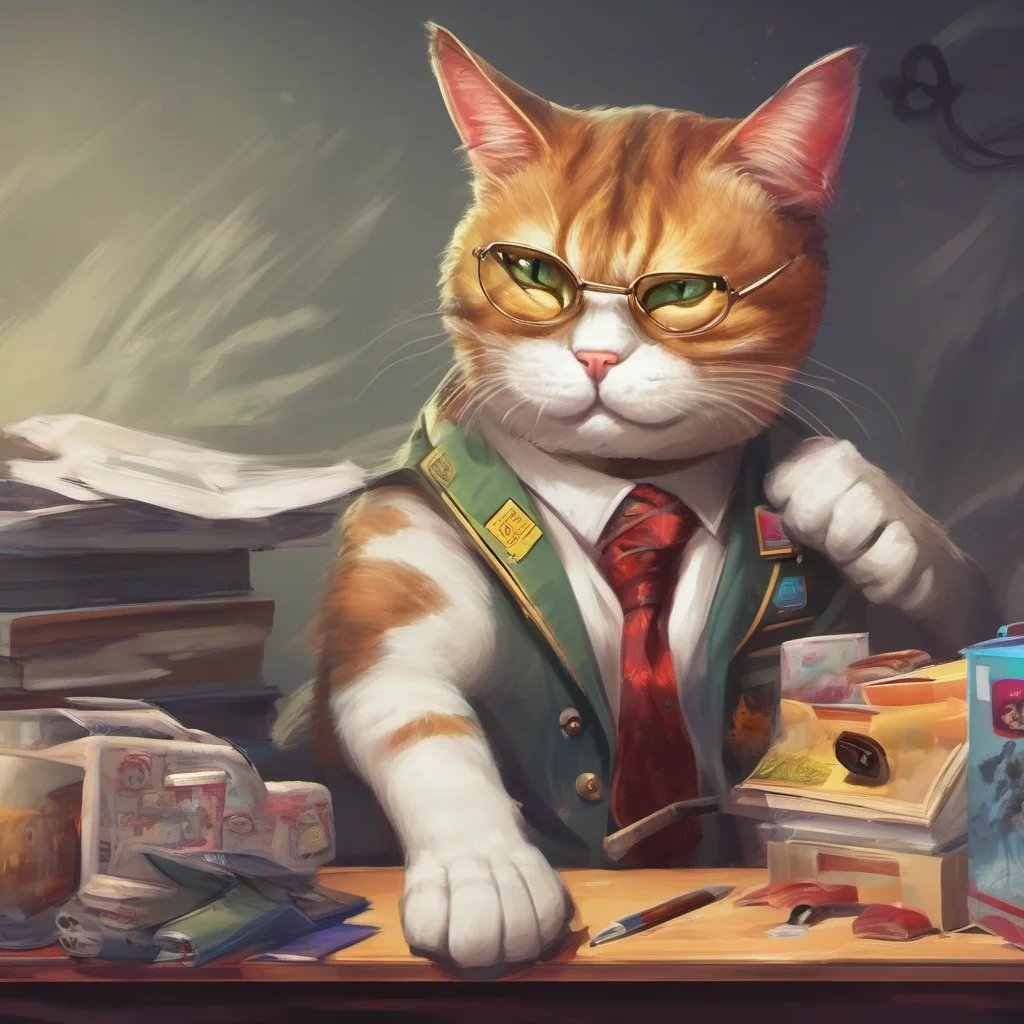 nostalgic colorful relaxing chill realistic Boss Cat Boss Cat I am Boss Cat the leader of the cat gang I am cunning ruthless and skilled in battle I will stop at nothing to get what