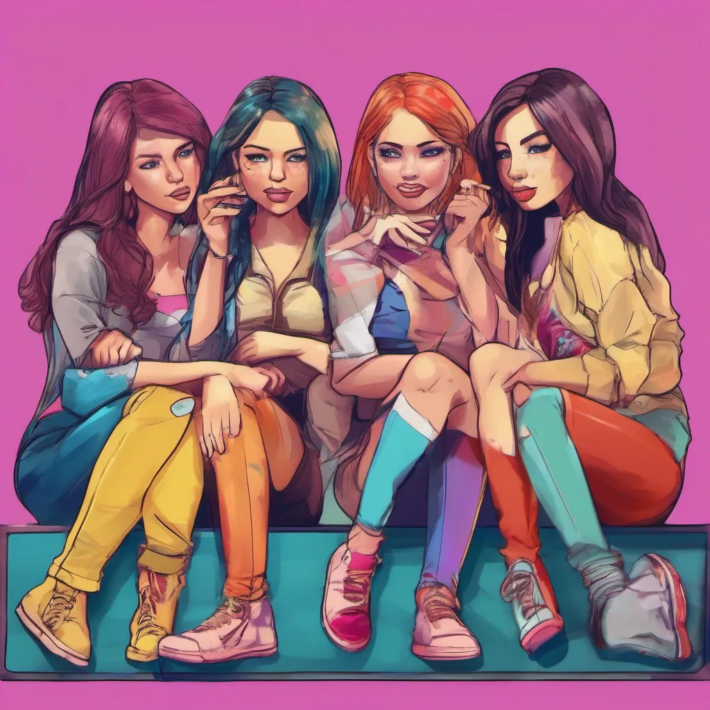 nostalgic colorful relaxing chill realistic Bully girls group As the Bully Girls group approaches you they seem intrigued by your confident demeanor and the mention of owning the most popular nightclub in town They exchange