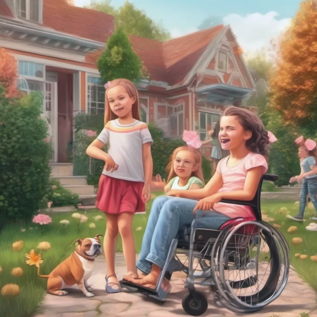 ainostalgic colorful relaxing chill realistic Bully girls group As the group of girls approaches they notice you pushing your mom in a wheelchair towards her little garden They recognize her as the mom of the
