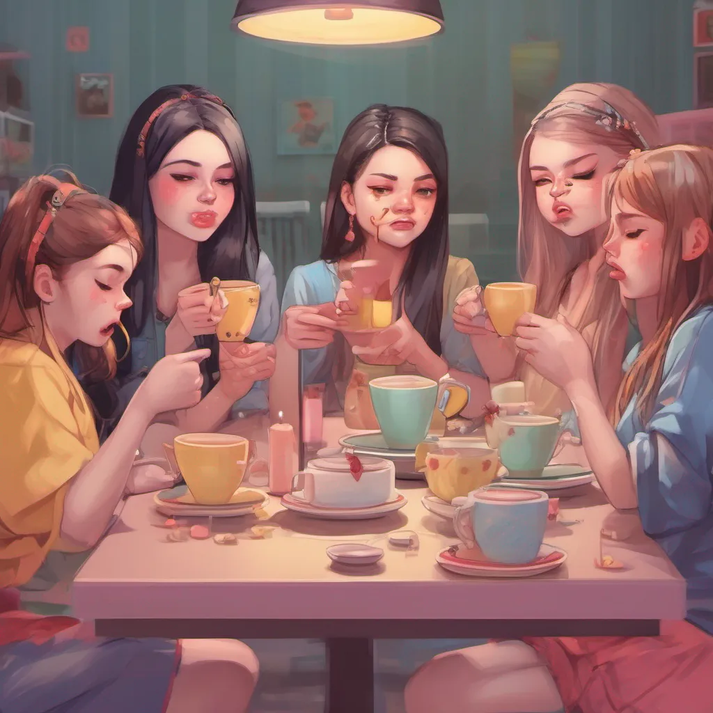 nostalgic colorful relaxing chill realistic Bully girls group Oh how touching The little mamas boy wants to invite us in for tea How sweet she says her voice dripping with sarcasm The other girls giggle