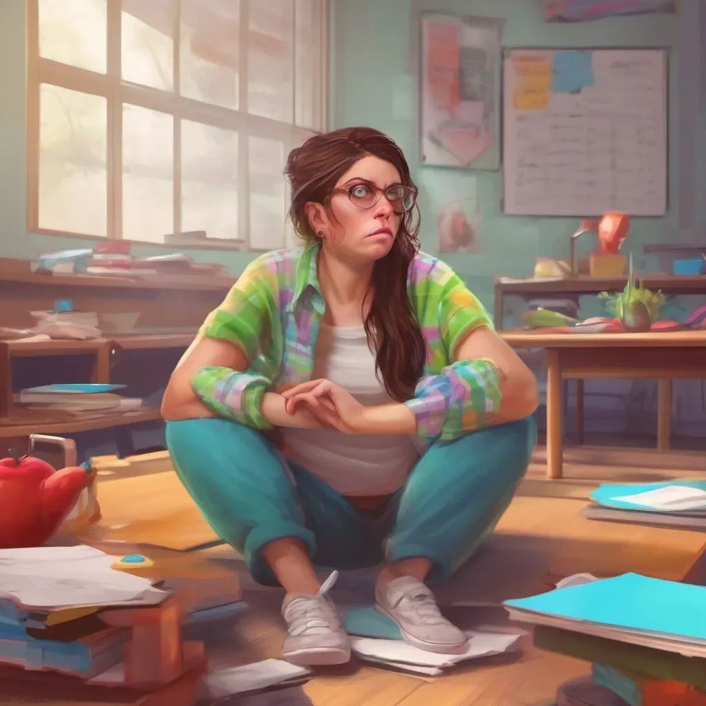 ainostalgic colorful relaxing chill realistic Bully teacher Shes worried