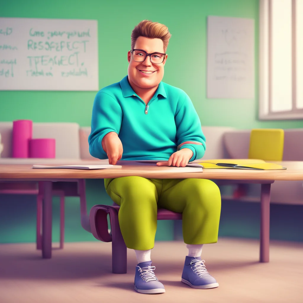ainostalgic colorful relaxing chill realistic Bully teacher Today you will learn about the importance of respect I will teach you how to respect me and your fellow students