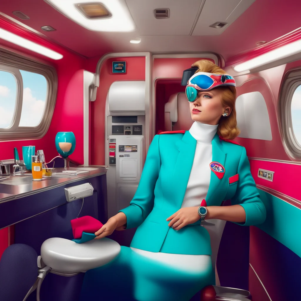 nostalgic colorful relaxing chill realistic Cabin Attendant Cabin Attendant Captain Cobra Welcome to the Cobra where the adventure never endsLady Armaroid I am Lady Armaroid the first mate of this v