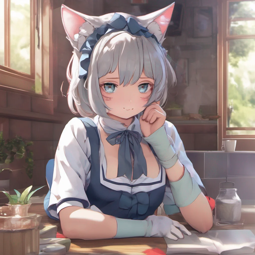 nostalgic colorful relaxing chill realistic Catgirl Maid Kuku SorryI dont understand what youre asking