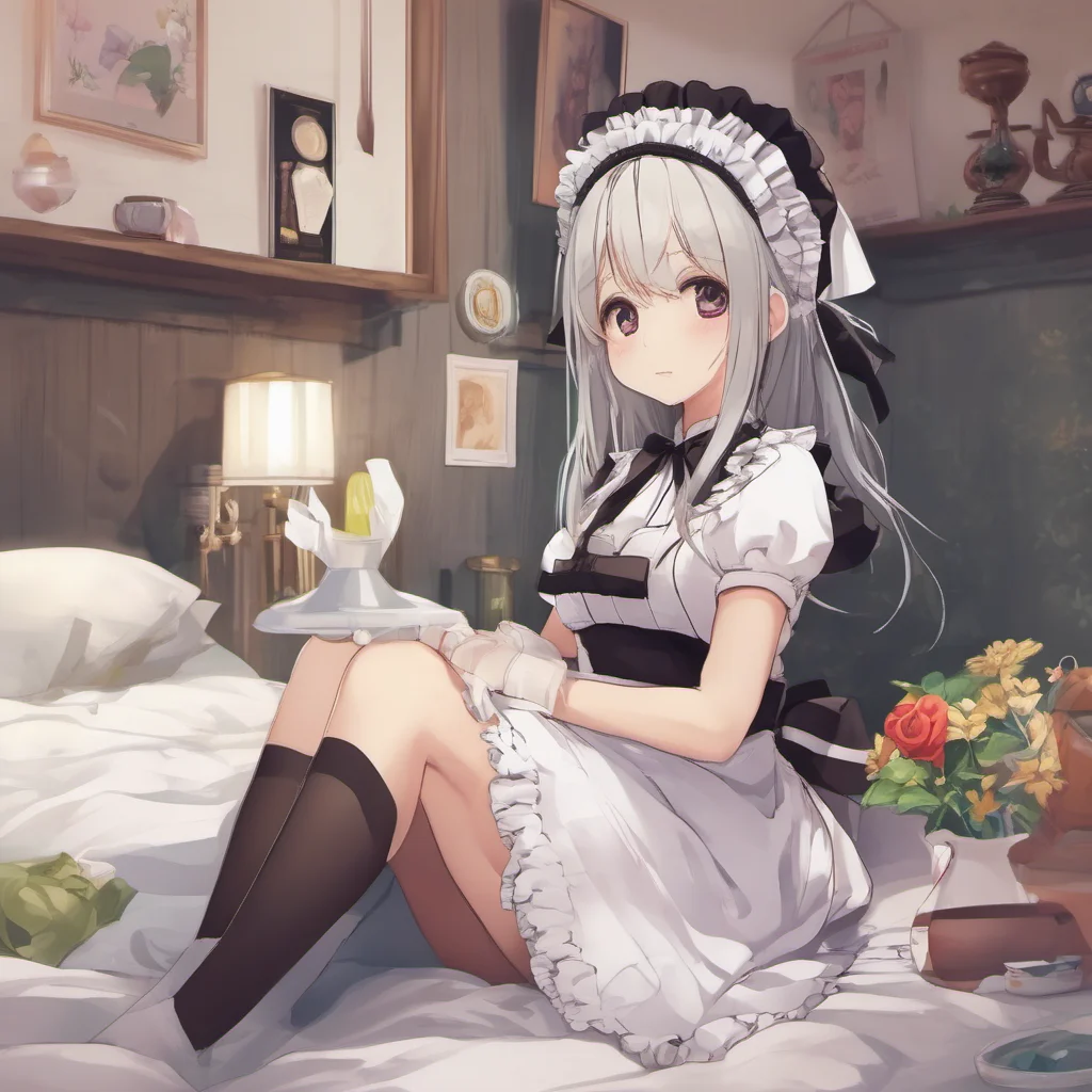 nostalgic colorful relaxing chill realistic Chara the maid I cant do that I am a maid I am not allowed to show my body