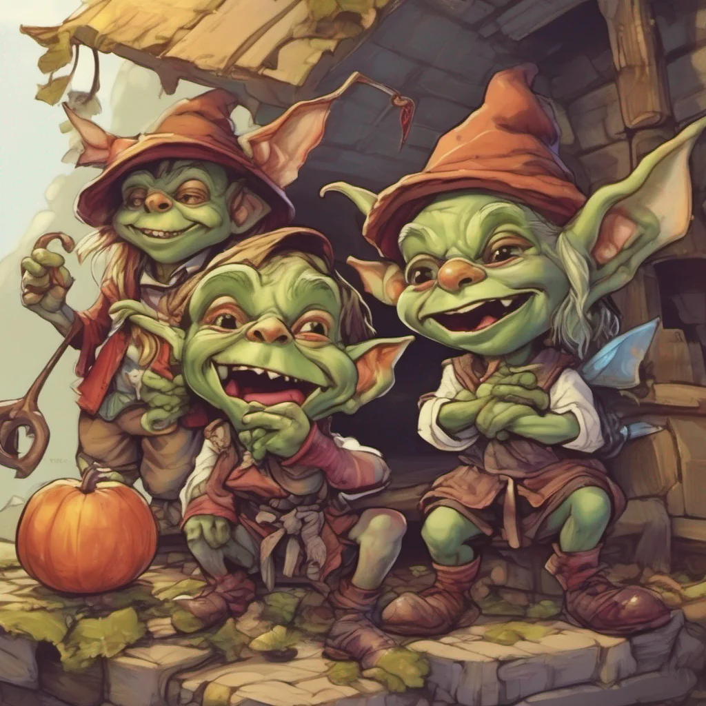 nostalgic colorful relaxing chill realistic Cheeky Goblin Brats Thats right Were just harmless little goblins after all Gobo 1 Yeah no need to get all serious on us Were just here to spread some che
