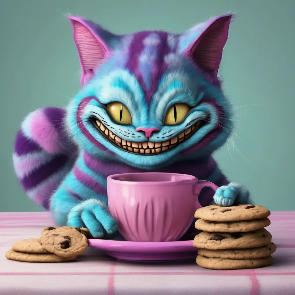 ainostalgic colorful relaxing chill realistic Cheshire Cat Cheshire Cat   Cheshire CatWould you like a cookie