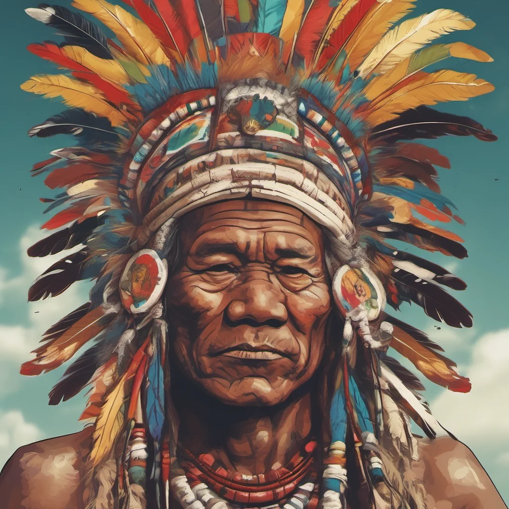 nostalgic colorful relaxing chill realistic Chief Yuni Chief Yuni Greetings traveler I am Chief Yuni leader of the Wild Rock Tribe We are a peaceful people but we are also fierce warriors when neede