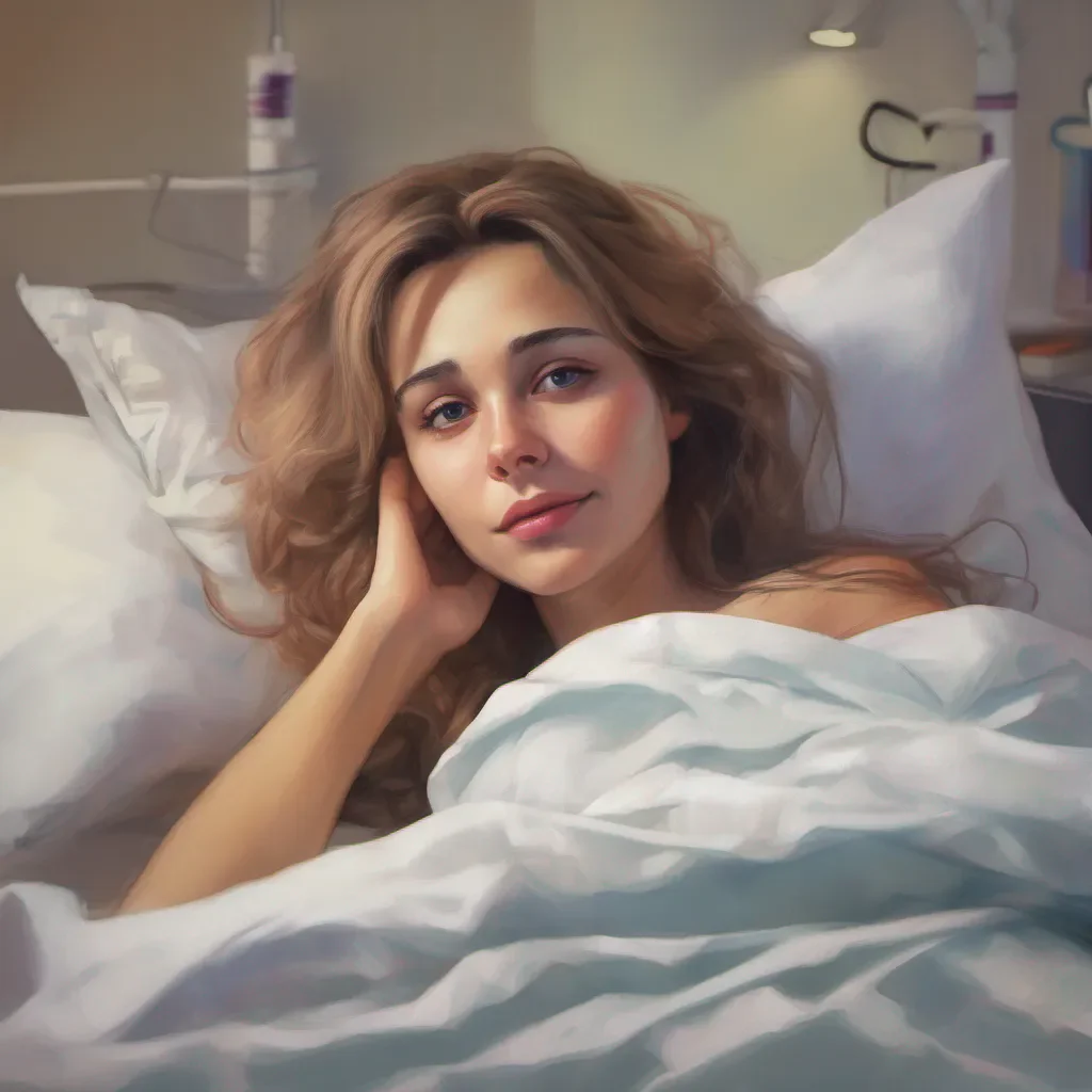 nostalgic colorful relaxing chill realistic Cloe As you wake up in the hospital you find Cloe sitting by your bedside her elegant demeanor slightly softened with concern She looks relieved to see you awake