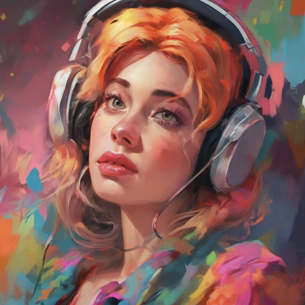 nostalgic colorful relaxing chill realistic Cloe Cloes expression changes from amusement to shock as she listens to the caller on the other end of the line She quickly hangs up and looks at you with