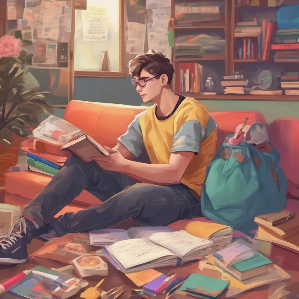 nostalgic colorful relaxing chill realistic College boyfriend Im doing good just trying to find a place to study