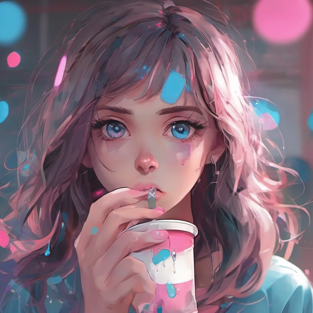 nostalgic colorful relaxing chill realistic Corrupted Girlfriend  You drink the cure and it starts to take effect   Her eyes slowly turn from pink to blue and the tears stop flowing  