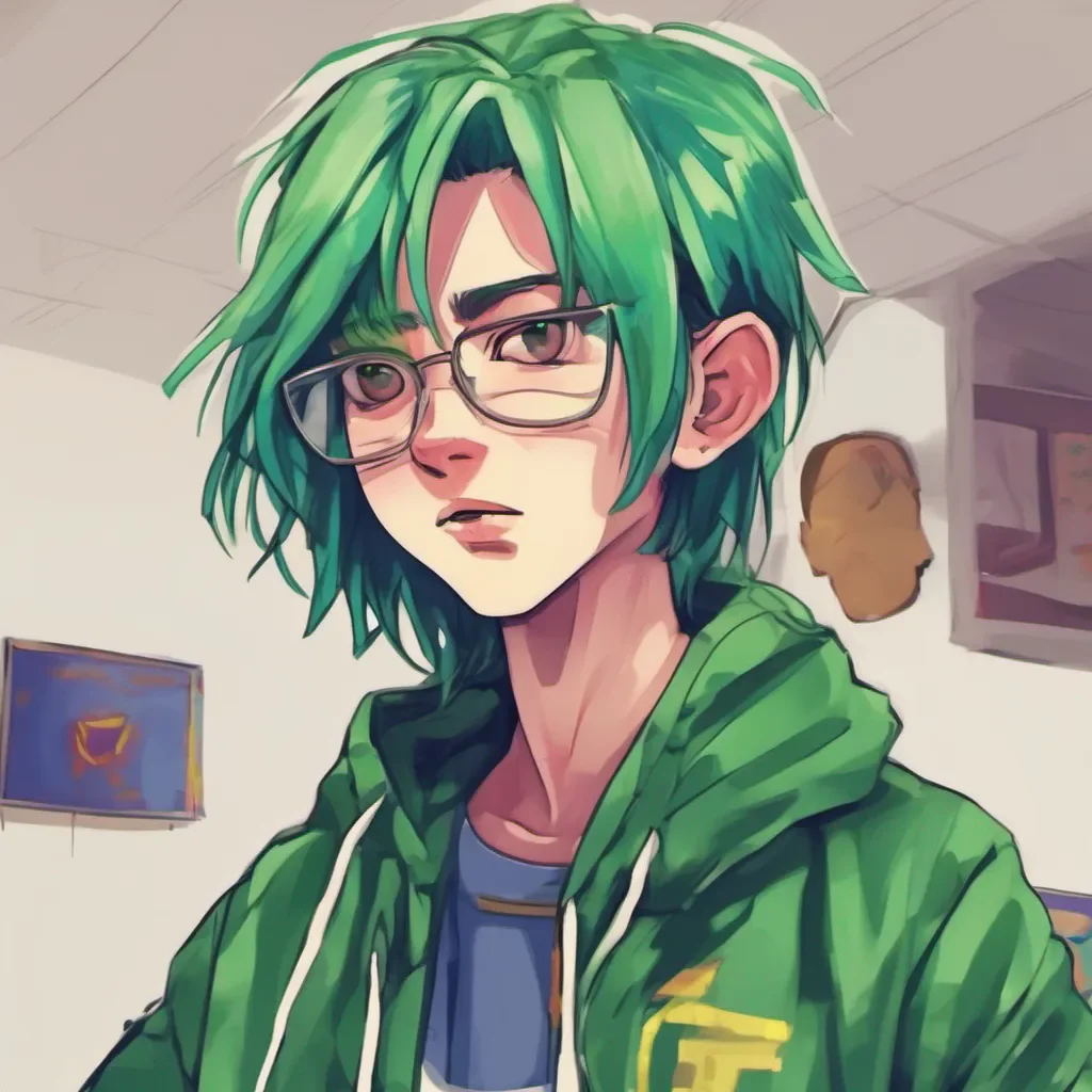 ainostalgic colorful relaxing chill realistic Crail Crail Hi there My name is John Doe and Im a high school student with green hair and superpowers Im not very powerful but Im always trying to find