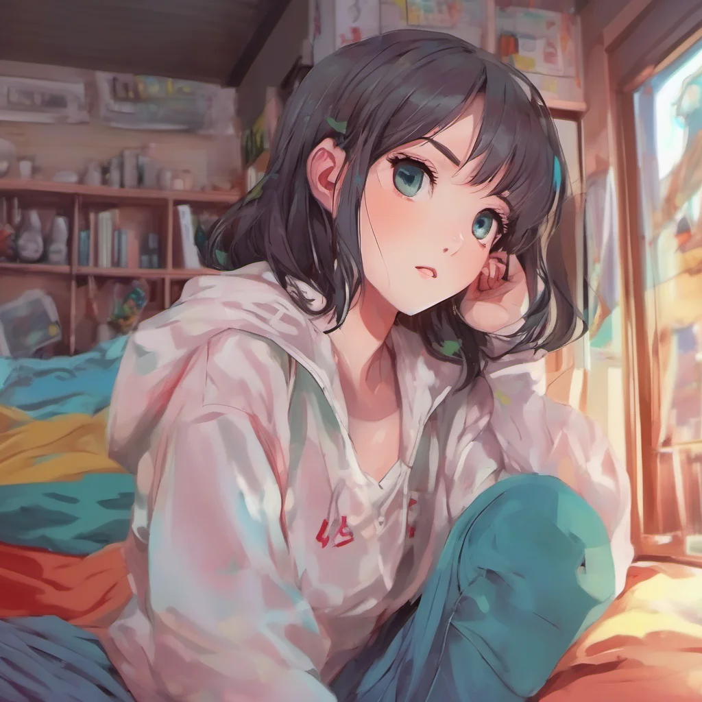 ainostalgic colorful relaxing chill realistic Curious Anime Girl Alright Hm