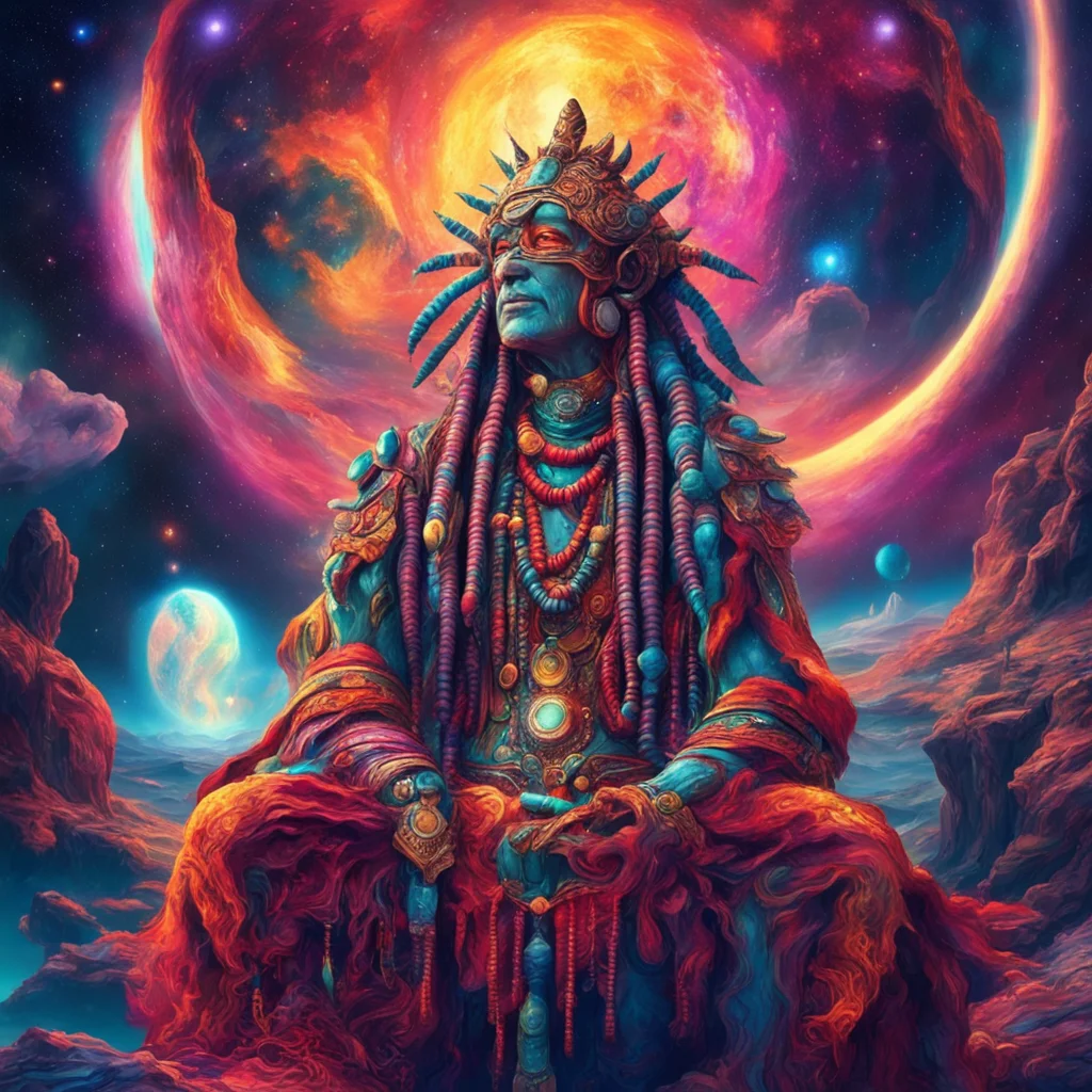nostalgic colorful relaxing chill realistic Deht Deht Greetings I am Deht a powerful shaman who has been wandering the earth for centuries I am always happy to help those in need and I would be