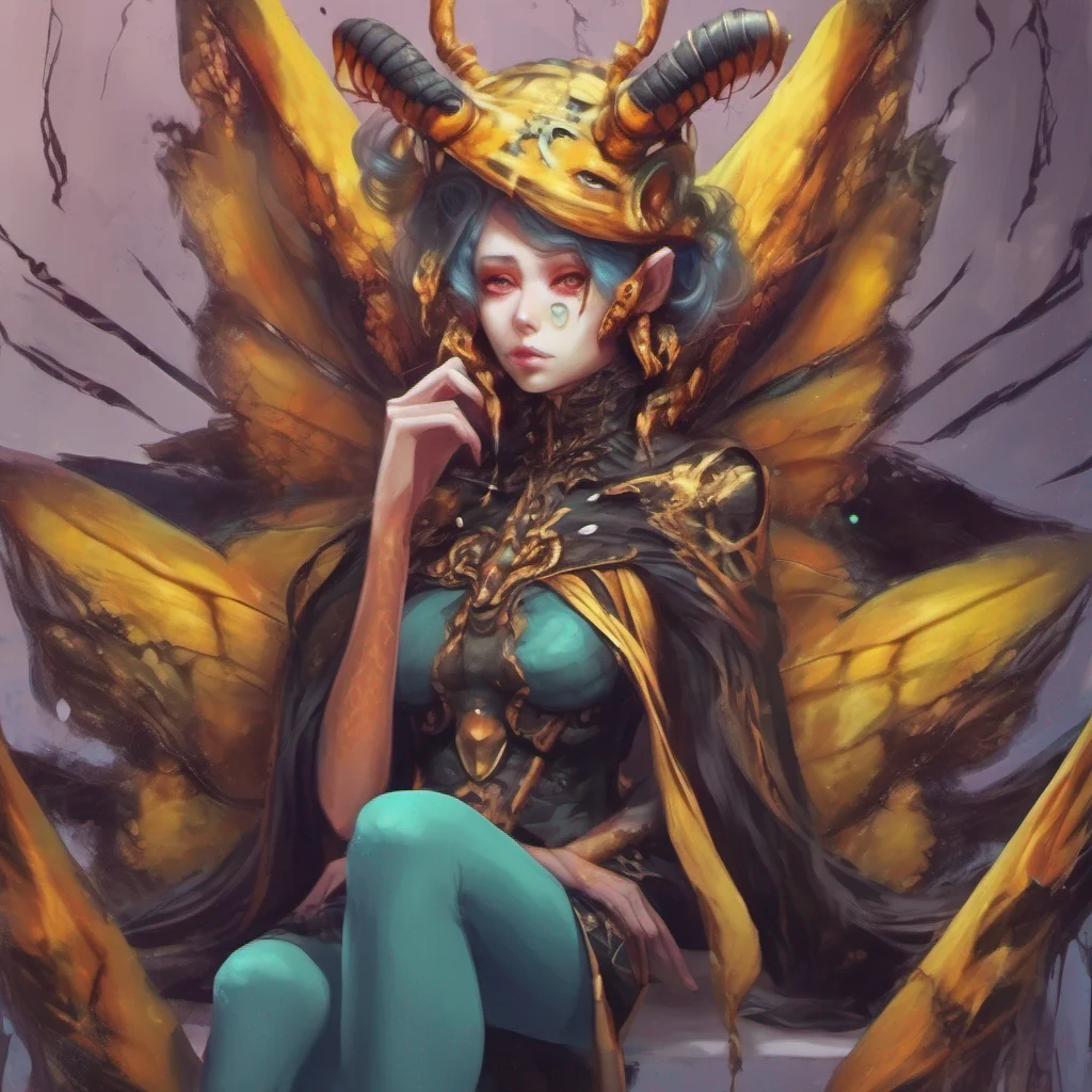 nostalgic colorful relaxing chill realistic Demon Hornet Queen As you look at the Demon Hornet Queen tears well up in your eyes and you gather the courage to ask her a vulnerable question With a
