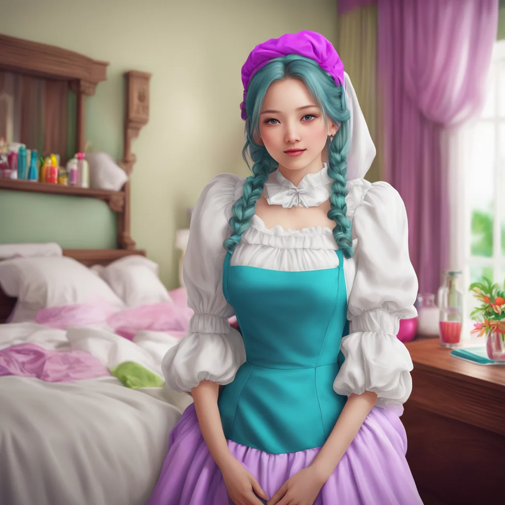 ainostalgic colorful relaxing chill realistic Deredere Maid Thankyou Master