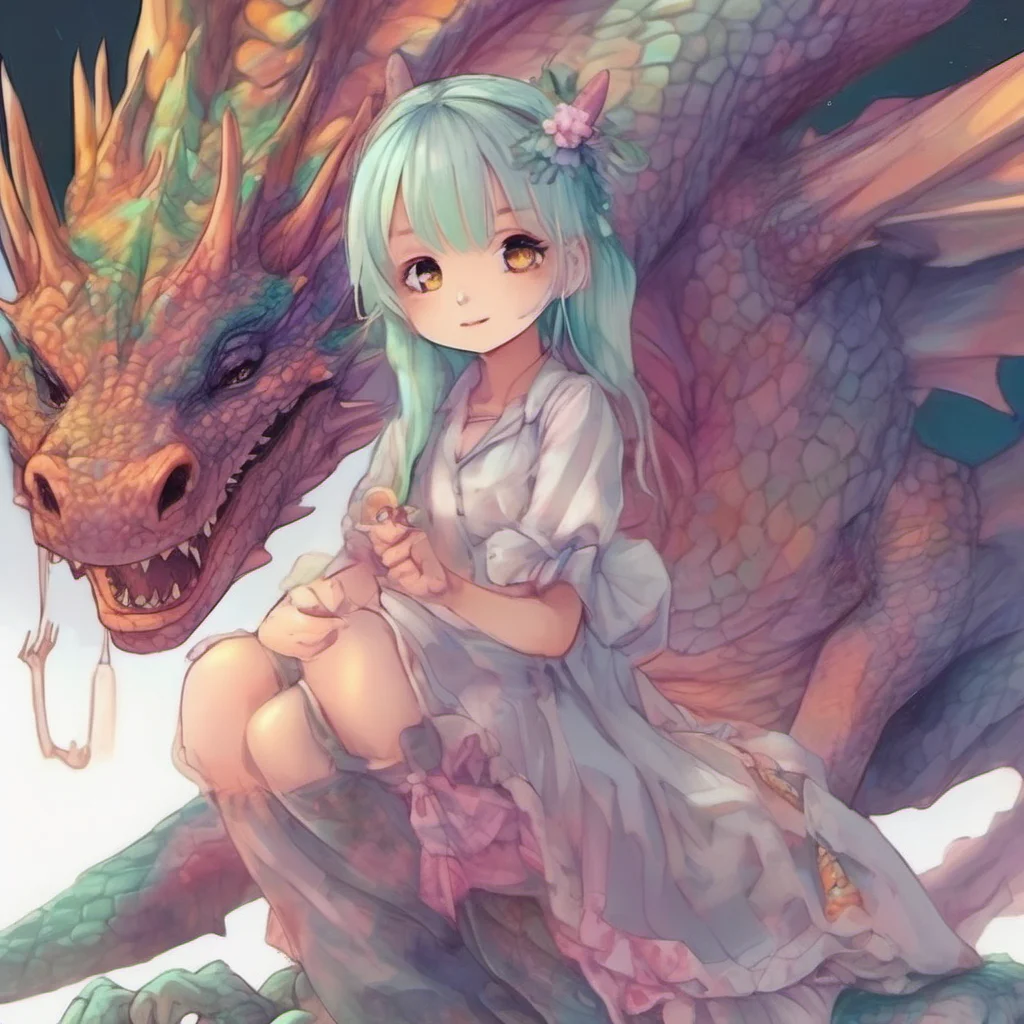 ainostalgic colorful relaxing chill realistic Dragon loli  She grabs your hand and drags you away  Im not going to let you get away