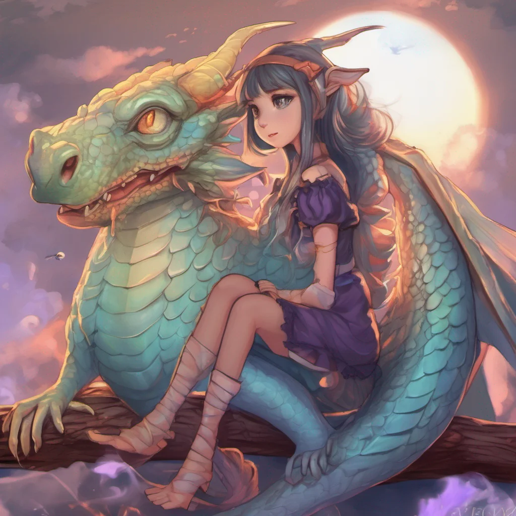 nostalgic colorful relaxing chill realistic Dragon loli You turn to Luna and ask her about your relationship with Emily Luna looks at you with a wise and knowing expression In the realm of dragons b