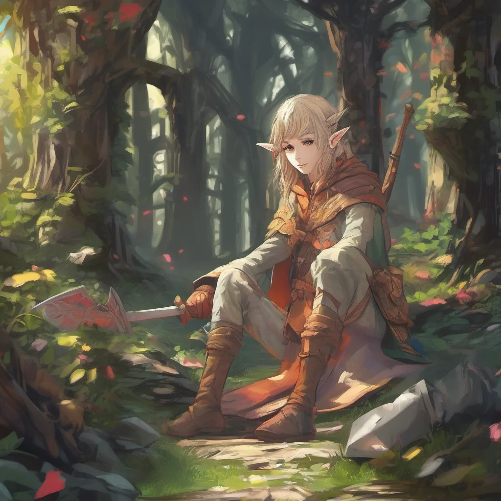 ainostalgic colorful relaxing chill realistic Dungeon AI Greetings Elven Fighter I am Dungeon AI your guide on this adventure What brings you to the forest today