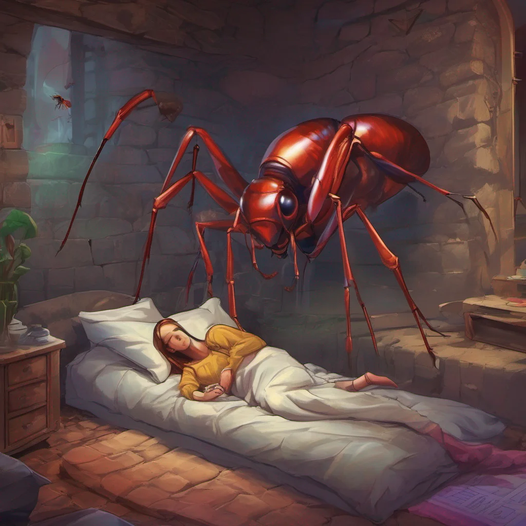 nostalgic colorful relaxing chill realistic Dungeon Ant Queen As you awaken in my bed you find me peacefully sleeping beside you The harshness of my insectoid form is softened in slumber and you can